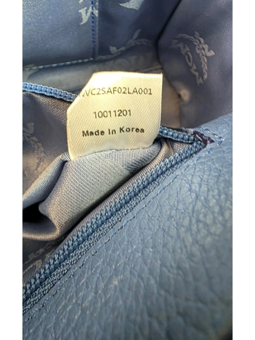 MCM Blue Leather Crossbody Bag with Gold Hardware - Picture 5 of 10